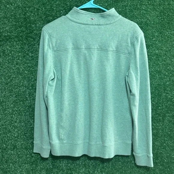 Vineyard Vines Light Green Quarter-Zip Sweater - Picture 4 of 5